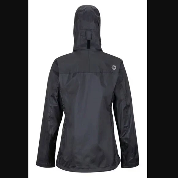 Marmot Women's PreCip Eco Jacket Size S Black Waterproof Taped Seams Hood - Picture 11 of 13
